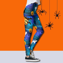 Leggings de Dia das Bruxas Spooky Cortando Calças