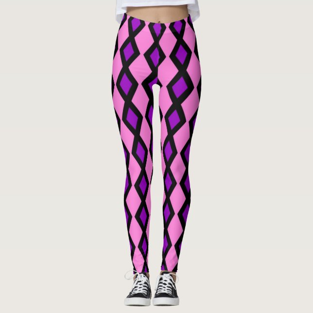 leggings de diamantes roxos (Frente)