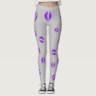 Leggings de disco púrpura