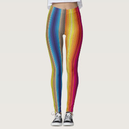 Leggings de efeito do arco-íris coloridas