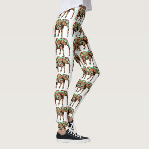 Leggings de elefante coloridas