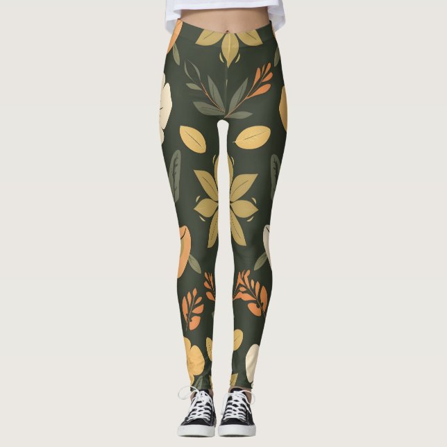 Leggings de elementos naturais elegantes - Bold Di (Frente)