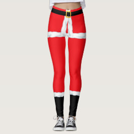Leggings de elfo vermelho do Natal Papai Noel