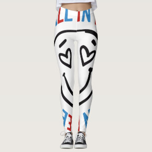 Leggings de Emoji, Rosto de Amor Engraçado Sorriso
