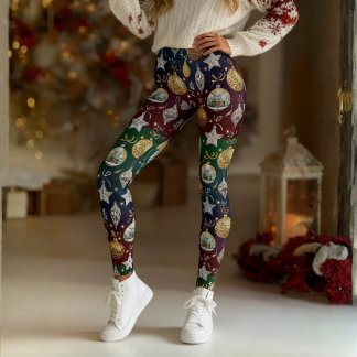 Leggings de Enfeite de Natal