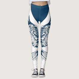 Leggings de esboço Bald Eagle Wing em 4 de julho