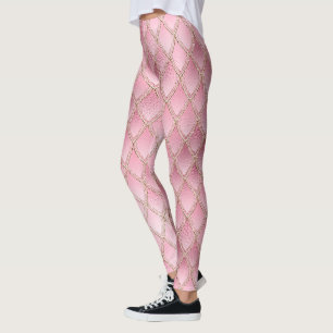Leggings de Escala de Dragões com Gradiente Rosa