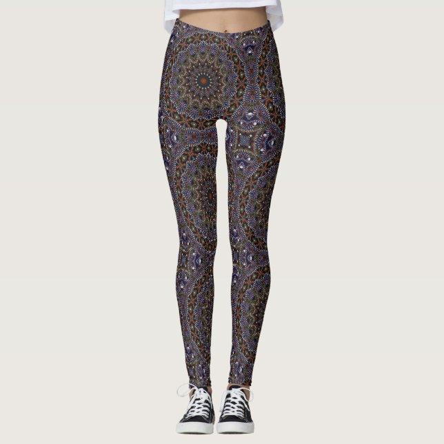 Leggings de Espirais Listradas (Frente)