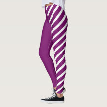 Leggings de éster roxo e branco