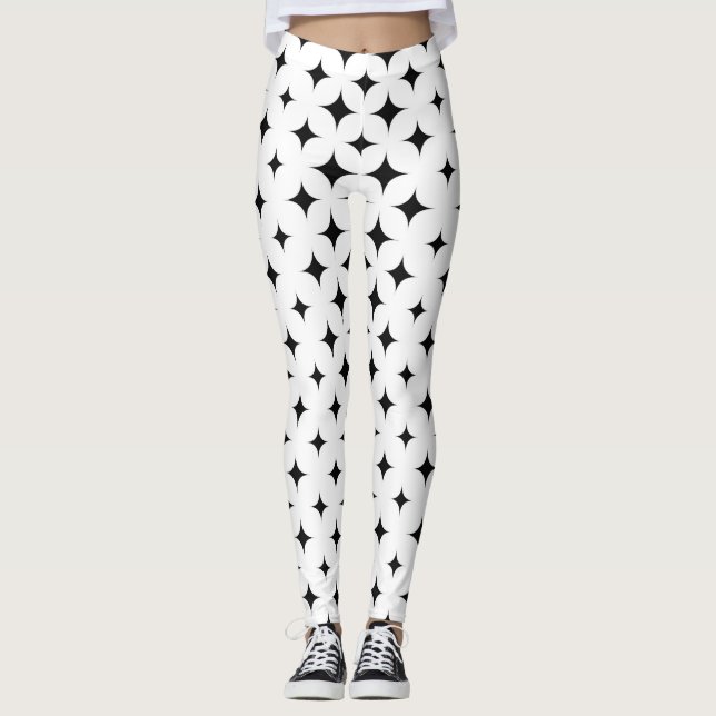 leggings de estrelas geométricas (Frente)