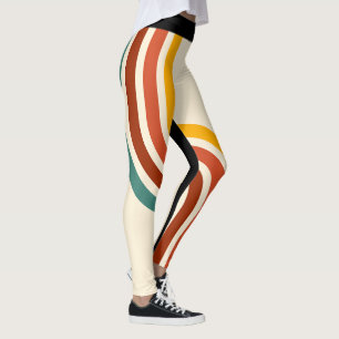 Leggings de faixa retrô