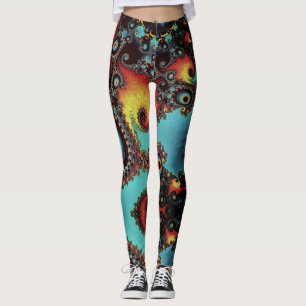 Leggings de fantasia fractais