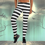 Leggings de fantasia preto e branco do Halloween<br><div class="desc">Leggings de roupas brancas e pretas do Halloween. Você pode se vestir como uma bruxa,  pantomima,  condenado/prisioneiro.</div>