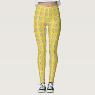 Leggings de Feriados de Anjo Amarelo