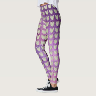 Leggings de Feriados Personalizados de Arte Anjo d