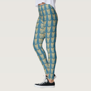 Leggings de Férias do Anjo do Guardião Azul