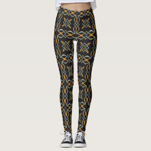 leggings de filigrana de dois tons