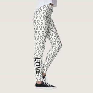 Leggings de Fita de Sensibilização a Preto e Bra