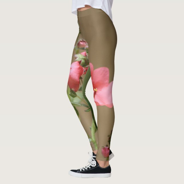 Leggings de Flor de Coral Personalizadas (Esquerda)