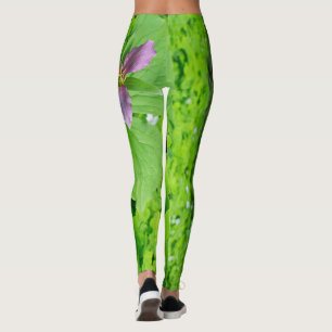Leggings de Flor Trillium Rosa