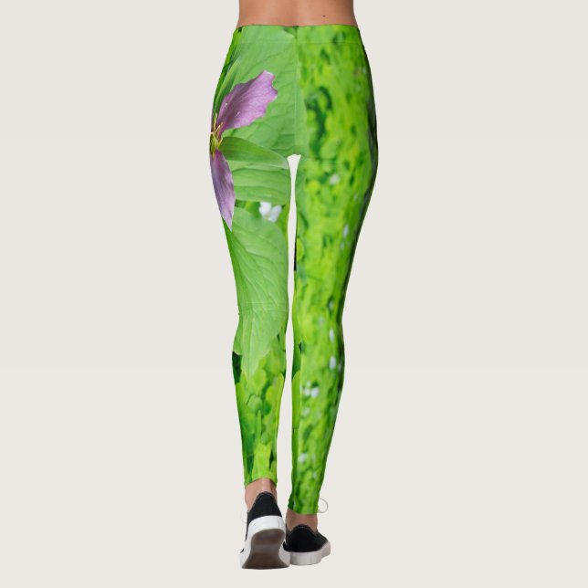 Leggings de Flor Trillium Rosa (Verso)