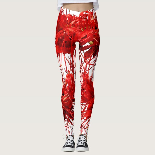 Leggings de flores da aranha Vonflora (Frente)