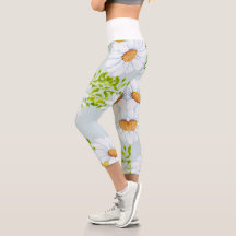 Leggings de flores de biberão - urze amarela e bra