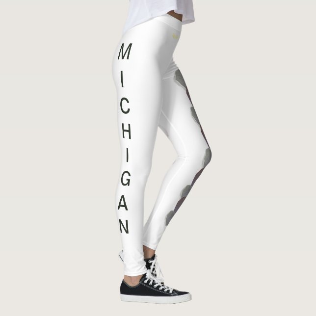 Leggings de Flores de Maçã Branca do Estado de Mic (Direita)