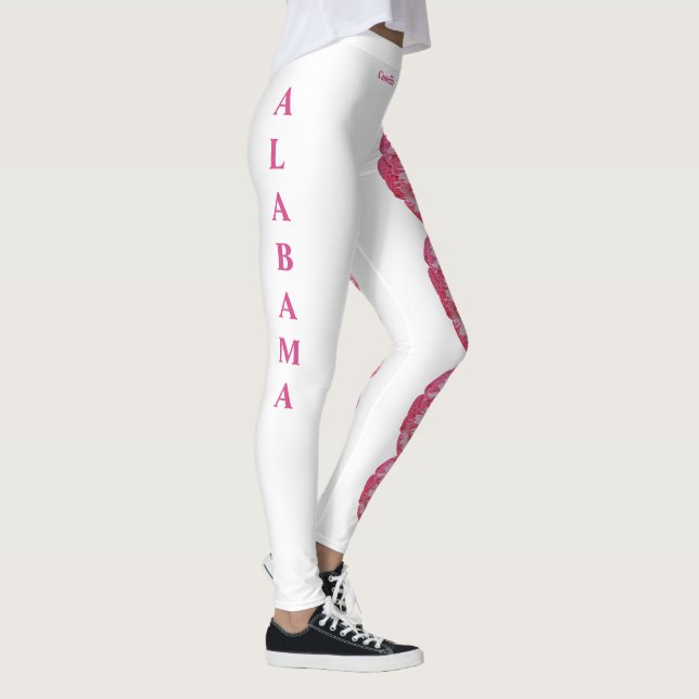 Leggings de Flores do Estado Branco Alabama Camell (Direita)