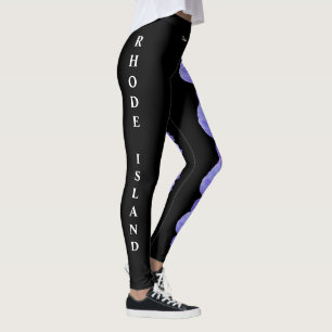Leggings de Flores do Estado Violeta da Ilha Rhode