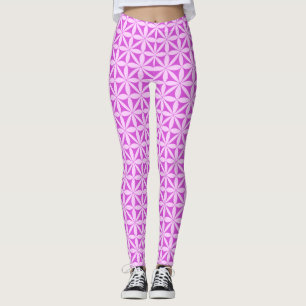 leggings de flores rosa