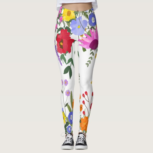 Leggings de flores silvestres (Frente)