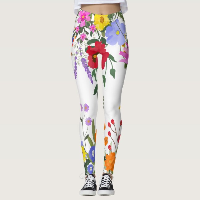 Leggings de flores silvestres (Frente)