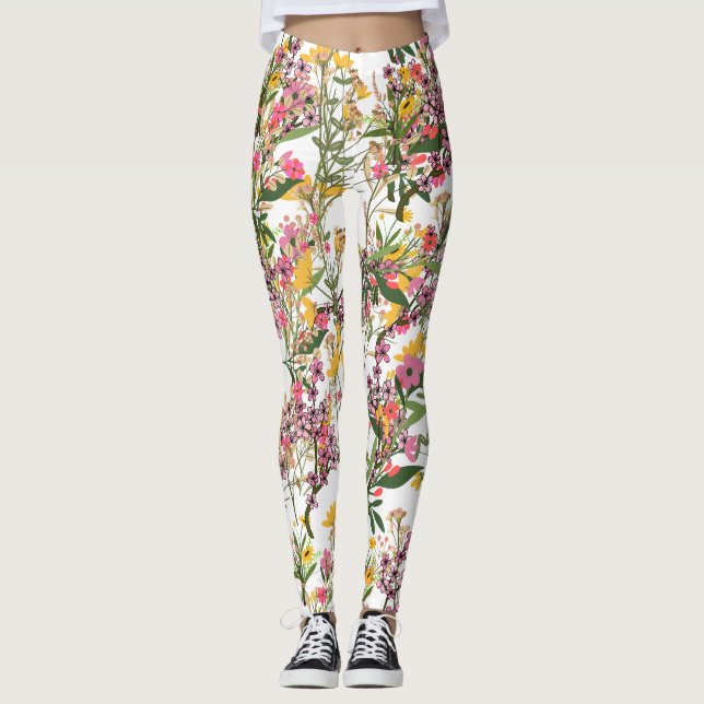 Leggings de flores silvestres (Frente)