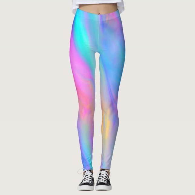 Leggings de fluxo neon (Frente)
