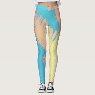 Leggings de Folhas de Palmeira Vibrações Positivas