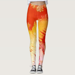 Leggings de Folhas de Palmeira Vibrações Positivas