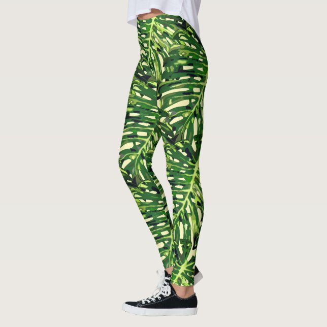 Leggings de Folhas Tropicais (Esquerda)
