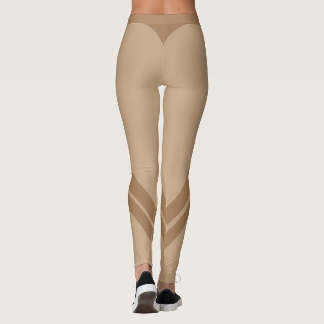 Leggings de forma de booty marrom (Verso)