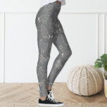Leggings de frango branco de Cinza divertida<br><div class="desc">Leggings adoravam o padrão de frango.</div>