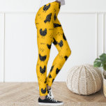 Leggings de frango preto-amarelo-bonito e divertid<br><div class="desc">Leggings adoravam o padrão de frango.</div>