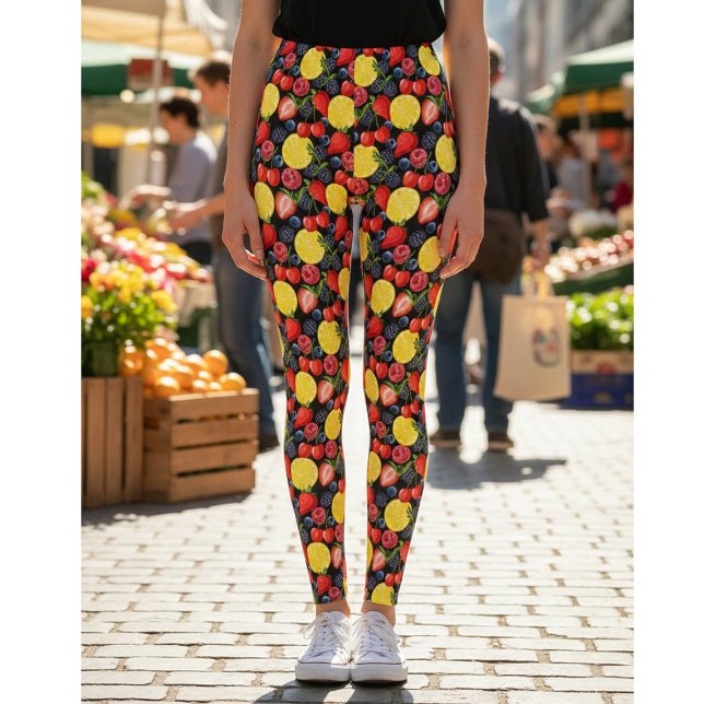 Leggings de Frutas Vibrantes e Ousadas (Criador carregado)