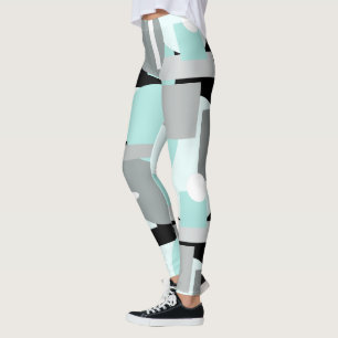 Leggings de Geometria Abstrata Minimalista Mínima