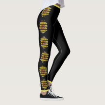 Leggings de girassol preto com trilha amarela