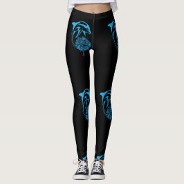 Leggings de golfinhos abstrato