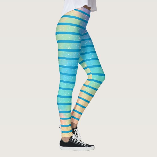 Leggings de gradação de Pastel do Arco-Íris Suave (Direita)