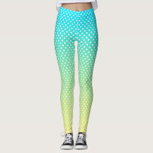 Leggings de gradiente amarelo-lacre do bolinhas