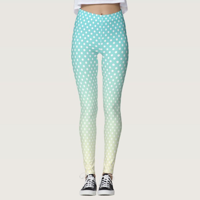 Leggings de Gradiente Azul do Bolinhas Sky (Frente)