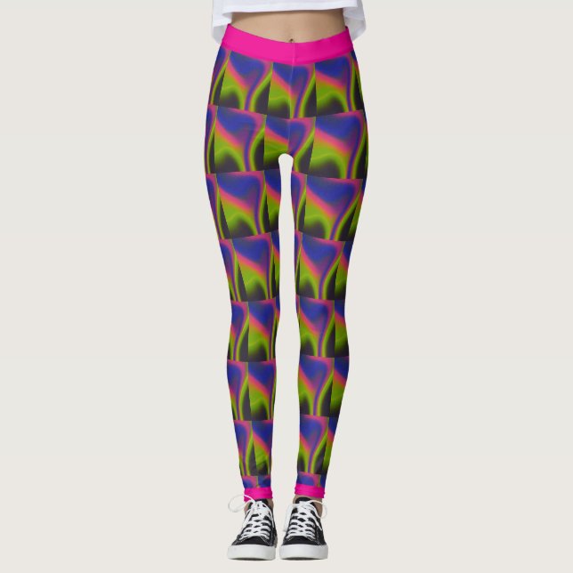 Leggings de gradiente de brilho. (Frente)