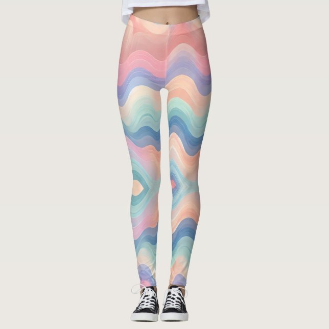 Leggings de gradiente de Dreamy Pastel (Frente)